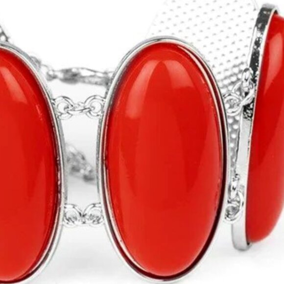 Red Statement Bracelet - Picture 2 of 4